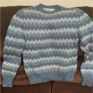 Classic Striped Crewneck Sweater - Blue/Gray